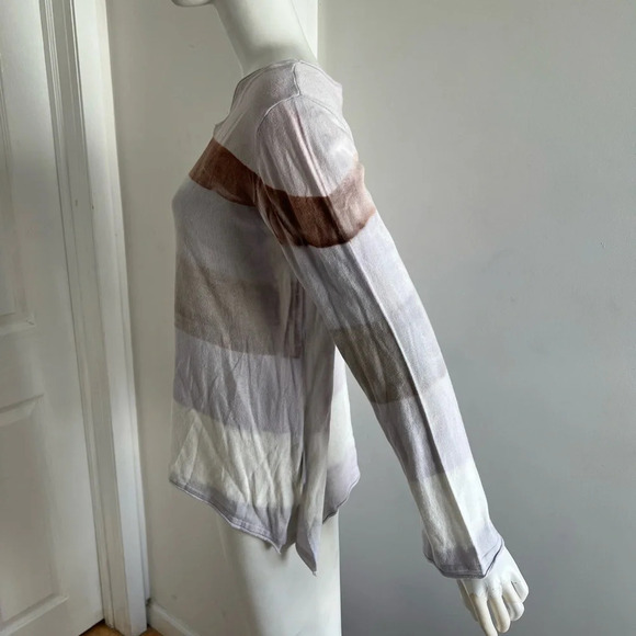 MA+CH Marika Charles Striped Lightweight Sweater Shirt Size 2 Medium - Picture 2 of 8